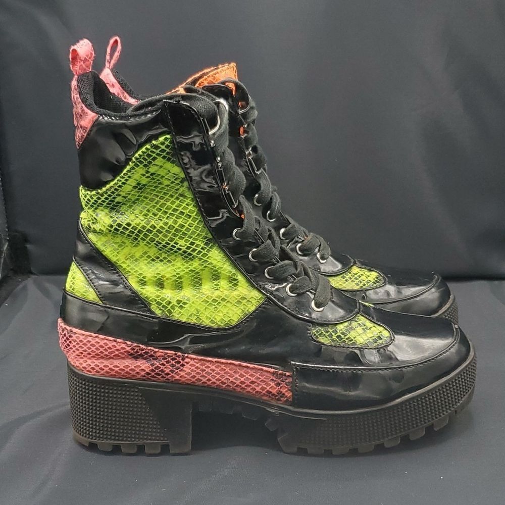 Cape Robbin Multi Colored Combat Boots 7